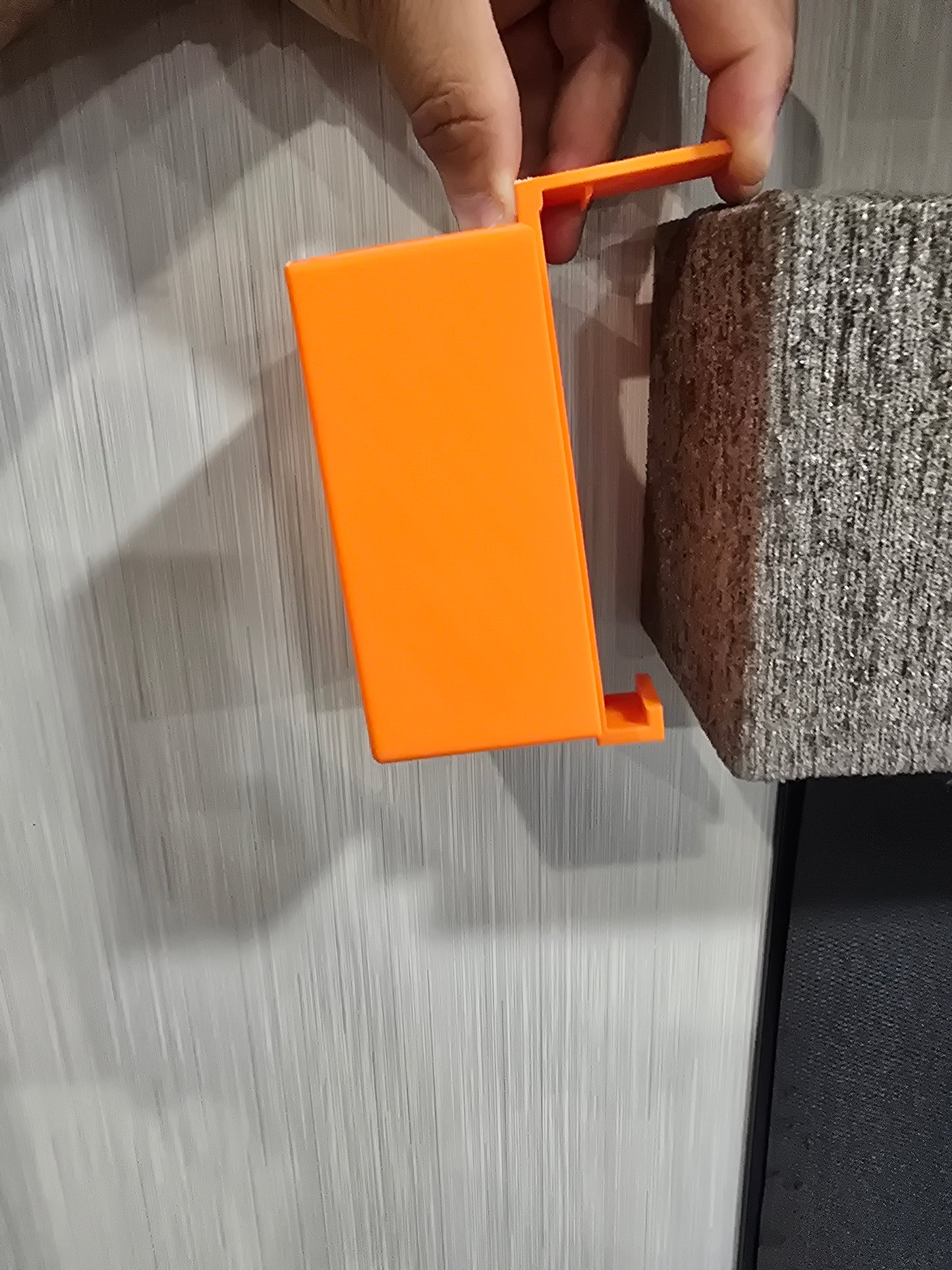 Custom RV valance storage clip